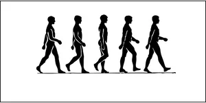 Evolutionof Man Silhouette PNG Image