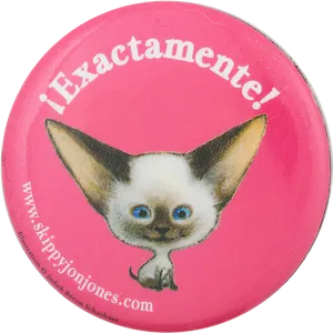 Exactamente Siamese Cat Button PNG Image