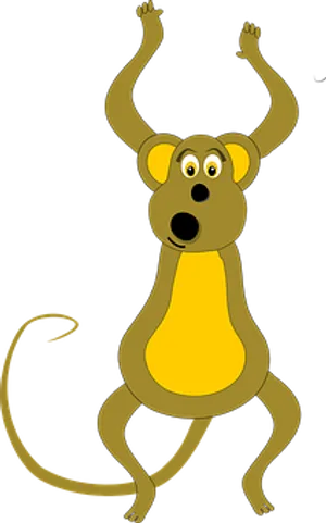 Excited Cartoon Monkey PNG Image