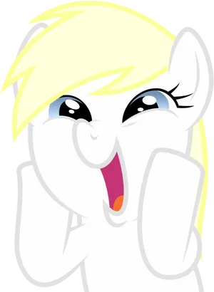 Excited Cartoon Pony PNG Image