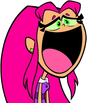 Excited Starfire Teen Titans Go PNG Image