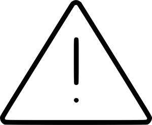 Exclamation Warning Sign Outline PNG Image