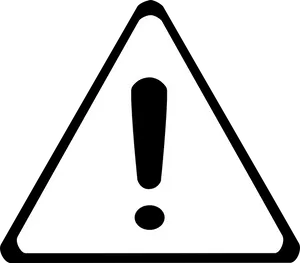 Exclamation Warning Sign Vector PNG Image