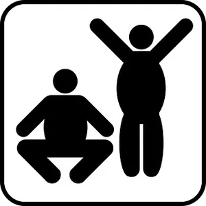 Exercise Icons Squatand Jump PNG Image