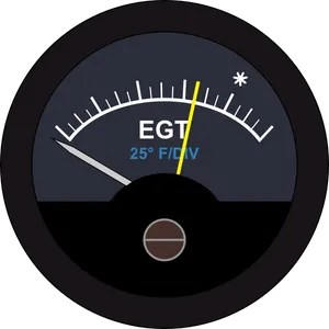 Exhaust Gas Temperature Gauge PNG