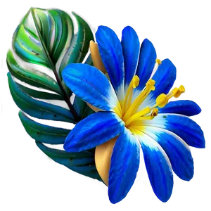 Exotic Blue Flower Png Pfm PNG Image