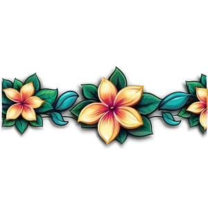 Exotic Floral Border Png Jri17 PNG Image