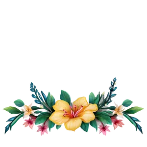 Exotic Floral Border Png Juv26 PNG Image