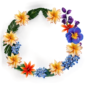 Exotic Flower Circle Png Ekg PNG Image