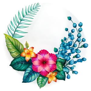 Exotic Flower Circle Png Fkb10 PNG Image