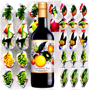 Exotic Fruit Wine Label Png Wqd PNG Image