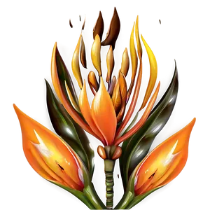 Exotic Orange Floral Png Lbv PNG Image