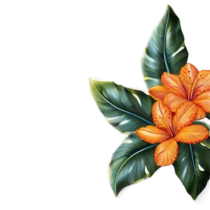 Exotic Orange Floral Png Qpw54 PNG Image