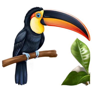 Exotic Toucan Illustration Png Koq PNG Image