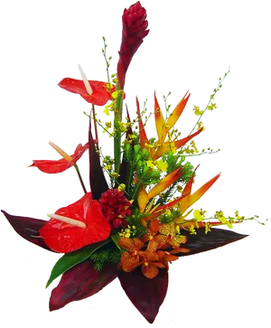 Exotic_ Tropical_ Flower_ Arrangement.png PNG Image