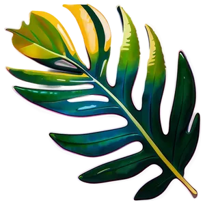 Exotic Tropical Leaf Design Png Nhl PNG Image