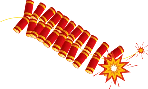 Exploding Firecracker Graphic PNG Image