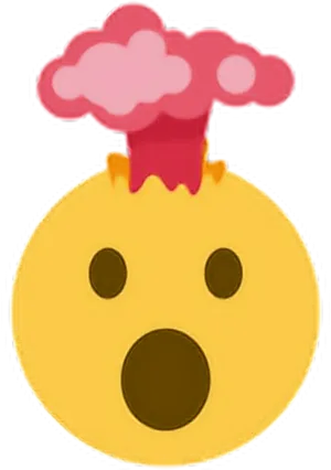 Exploding Head Emoji Shock PNG Image