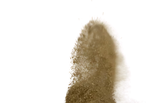 Exploding Sand Cloud Dark Background PNG Image