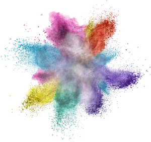 Explosionof Colors Powder Burst PNG Image