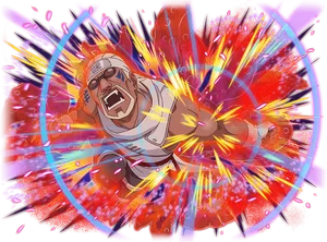 Explosive Anime Action PNG Image