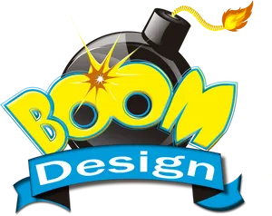 Explosive Boom Design Logo PNG Image