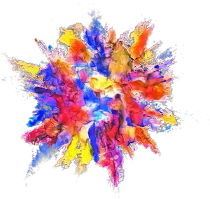 Explosive Color Splash PNG Image