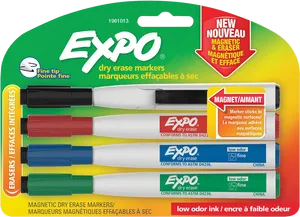 Expo Magnetic Dry Erase Markerswith Erasers PNG Image