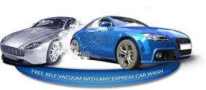 Express Car Wash Promotion Banner PNG Image