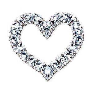 Exquisite Diamond Heart Detail Png Kdk41 PNG Image