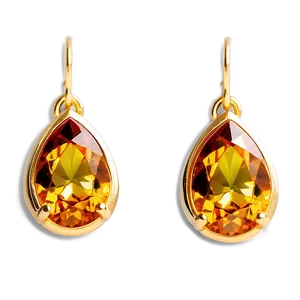 Exquisite Gold Gemstone Earrings Png Kmk PNG Image