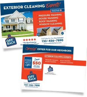 Exterior Cleaning Services Postcard PNG Image