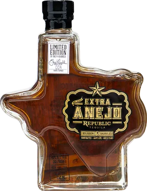 Extra Anejo Tequila Limited Edition Bottle PNG Image