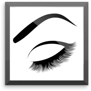 Eyebrowand Eyelash Art Graphic PNG Image