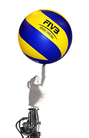 F I V B Volleyball Balancingon Robot Finger PNG