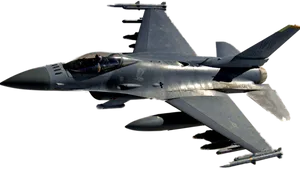 F16 Fighting Falcon In Flight PNG Image