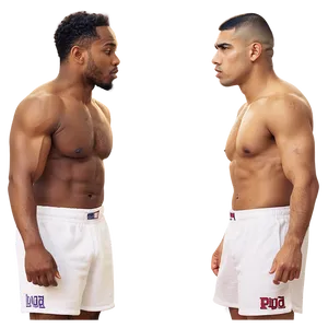 Face Off_ Athletes_ Staring_ Contest PNG Image