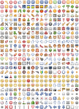 Facebook Emoji Collection PNG Image