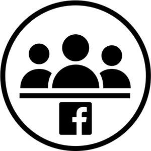 Facebook Group Icon Black PNG Image