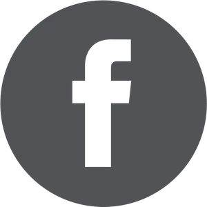 Facebook Icon Whiteon Dark Background PNG Image