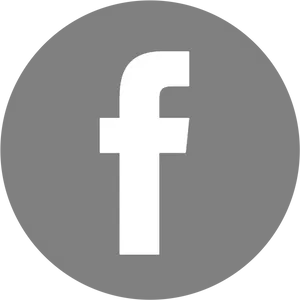 Facebook Icon Whiteon Grey PNG Image