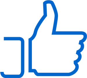 Facebook Like Icon Blue PNG Image