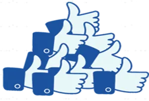 Facebook Like Icons Clustered PNG Image