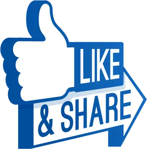 Facebook Likeand Share Graphic PNG Image