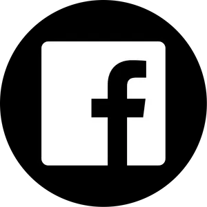 Facebook Logo Blackand White PNG Image