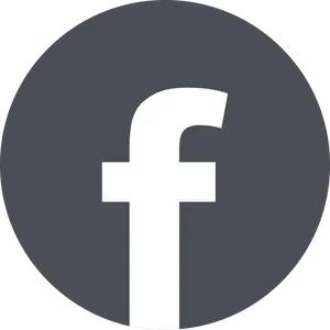 Facebook Logoon Black Background PNG Image