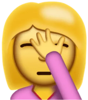 Facepalm Emoji Expression PNG Image