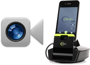 Facetime Iconand Swivl Robot Device PNG Image