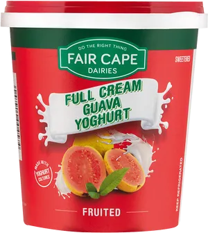 Fair Cape Full Cream Guava Yoghurt Packaging PNG Image