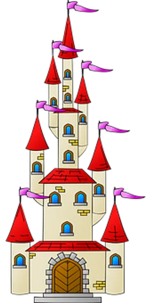 Fairytale Castle Illustration PNG Image